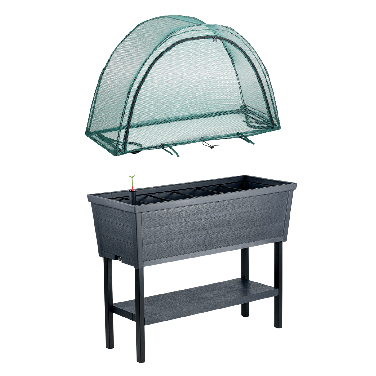 PRE ORDER: DEC. - 2 x Keter Alfresco Raised Garden Beds with Net Covers - mazeproducts