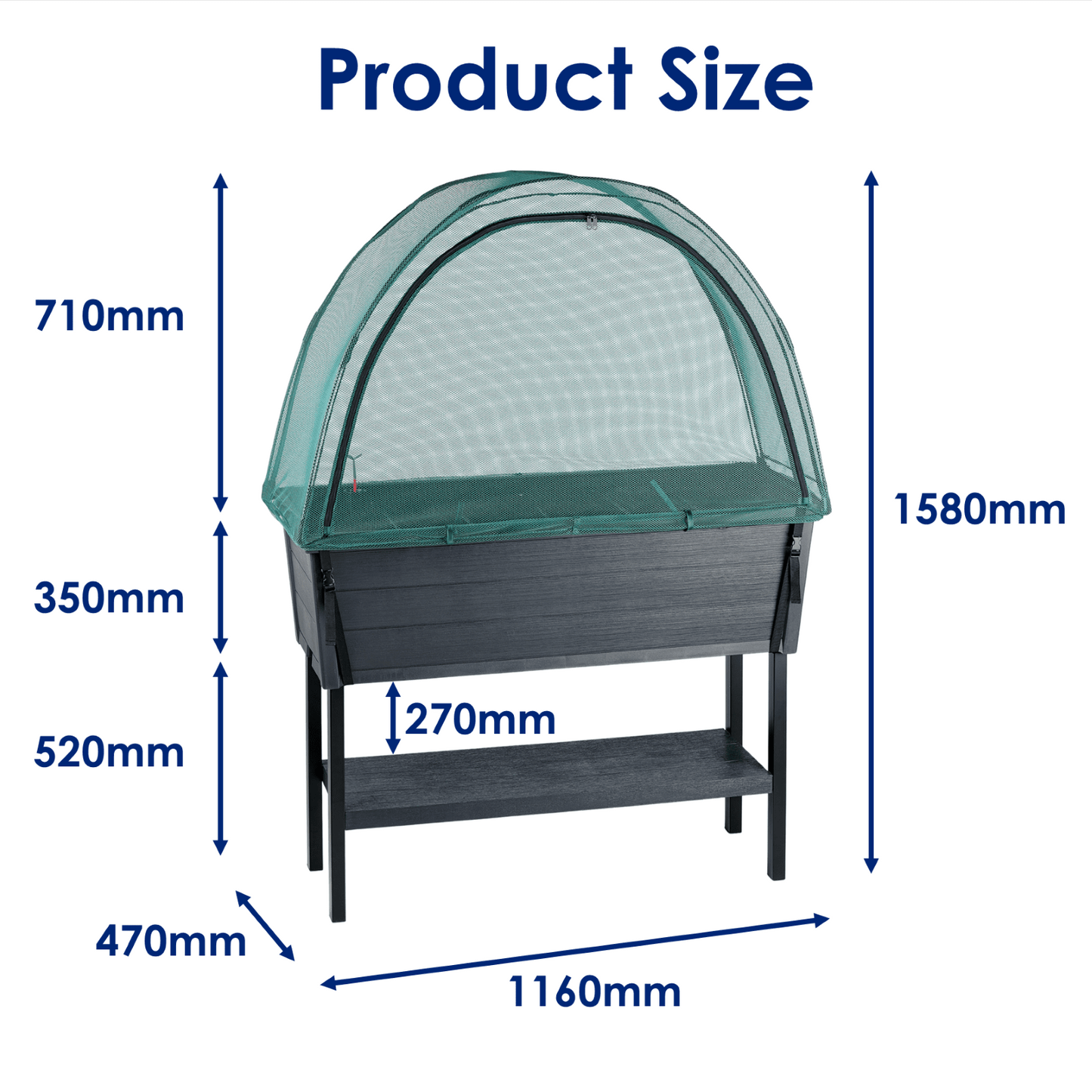 PRE ORDER: DEC. - 2 x Keter Alfresco Raised Garden Beds with Net Covers - mazeproducts