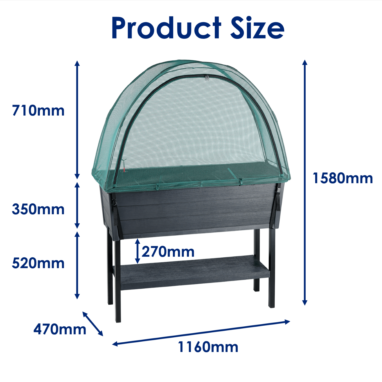 PRE ORDER: DEC. - 2 x Keter Alfresco Raised Garden Beds with Net Covers - mazeproducts