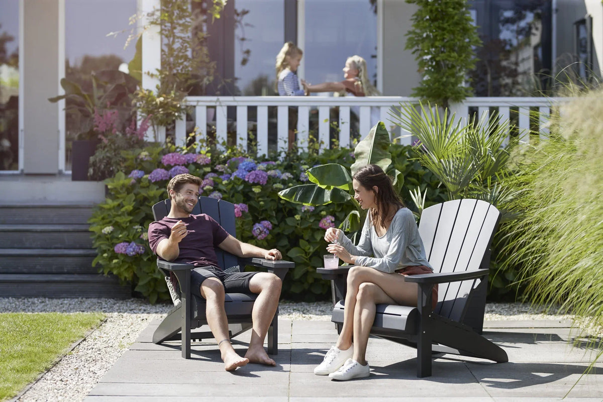 PRE ORDER: AUG. - Keter Alpine Adirondack Chair - Graphite - 2 PACK