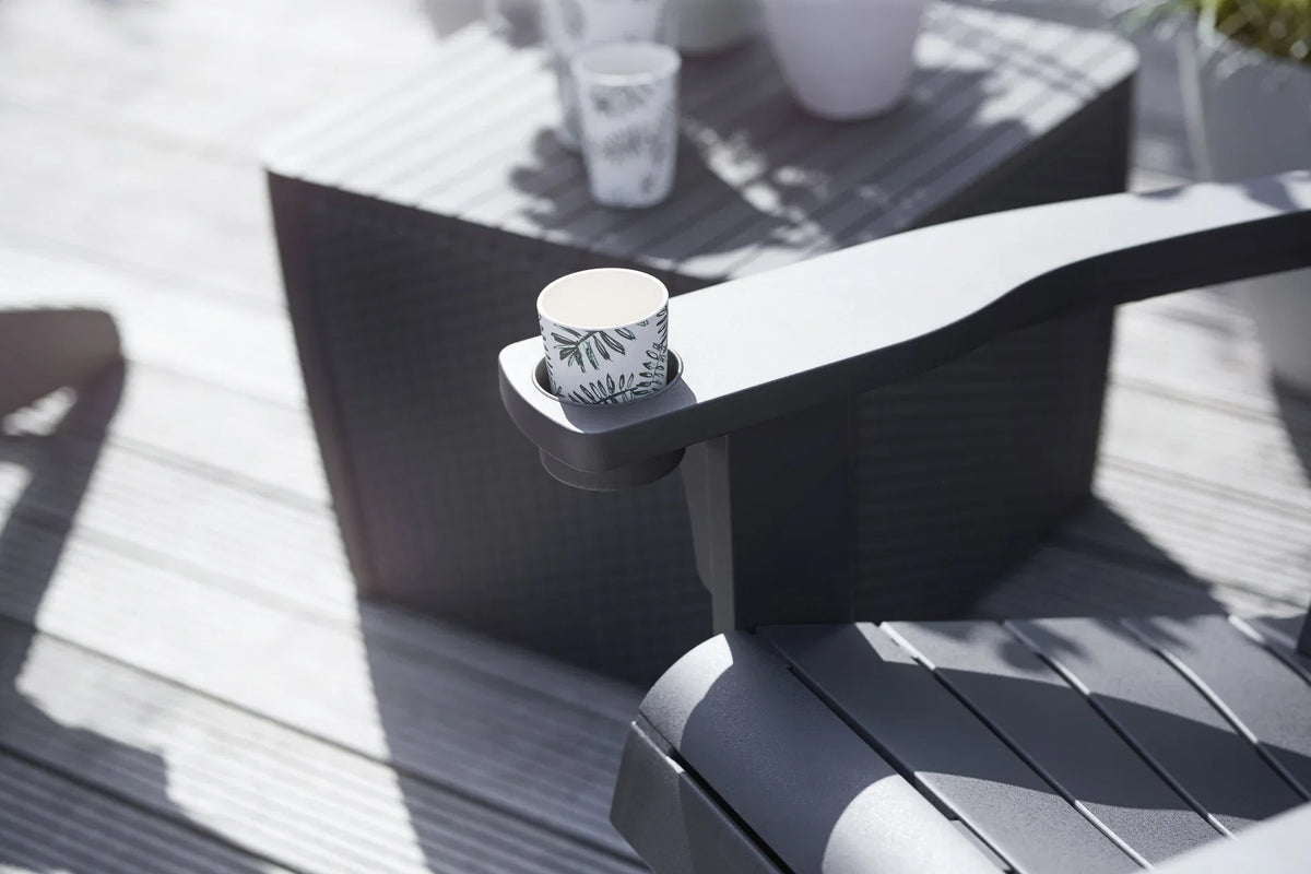 PRE ORDER: AUG. - Keter Alpine Adirondack Chair - Graphite - 2 PACK