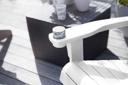Keter Alpine Adirondack Set with Deluxe Table - White