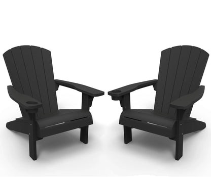 PRE ORDER: SEP. - Keter Alpine Adirondack Chair - Graphite - 2 PACK