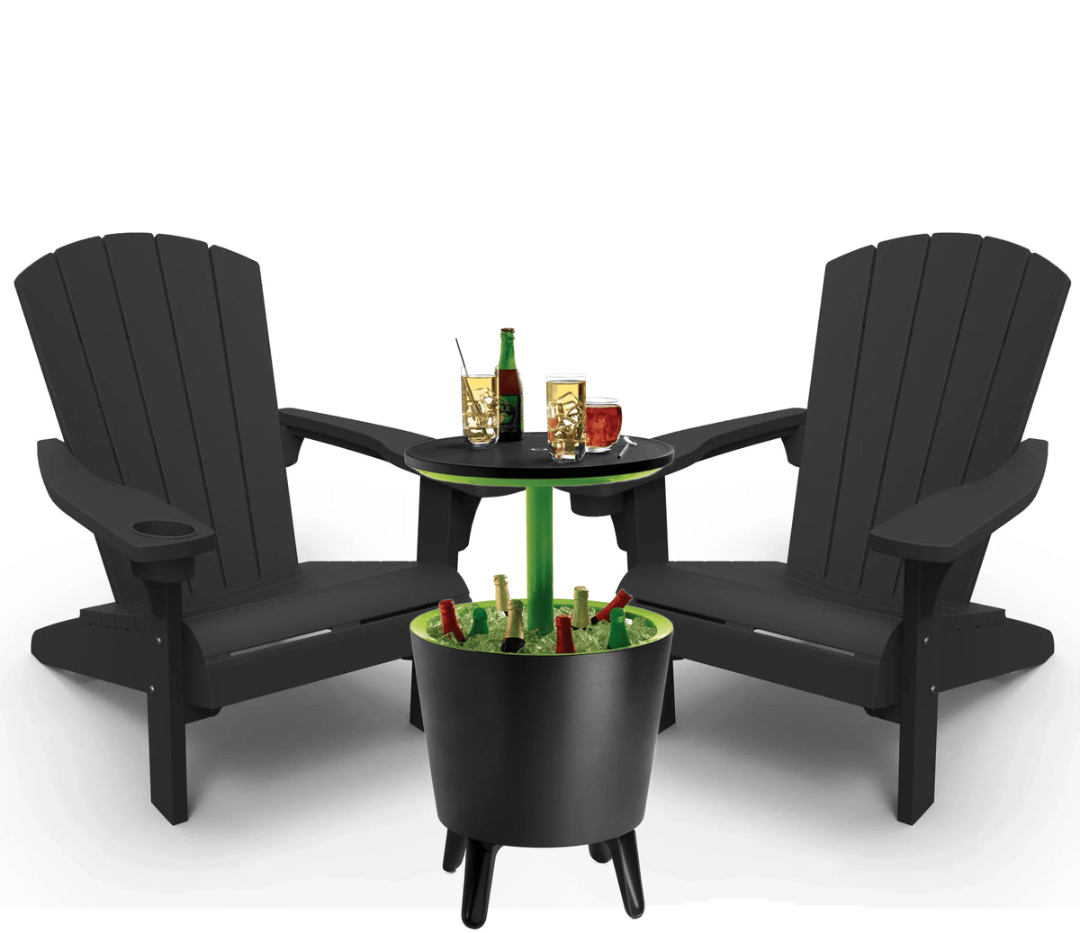 Keter Alpine Graphite Adirondack Set