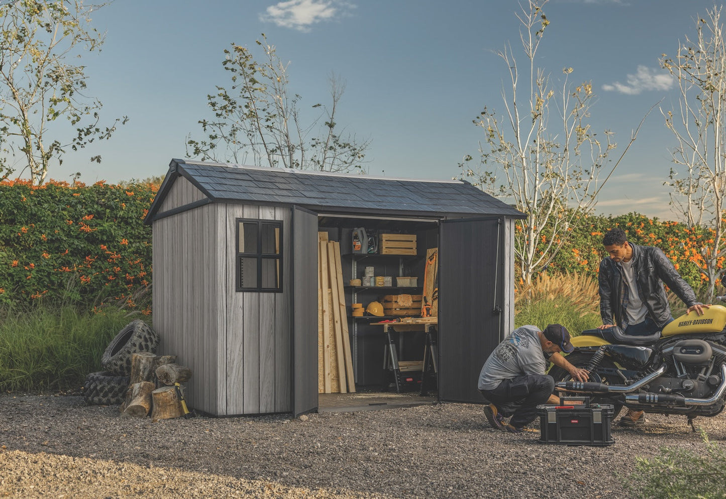PRE ORDER: OCT - Keter Apex Shed 7.5x11 - Stormgrey Look (2.3 x 3.5m)