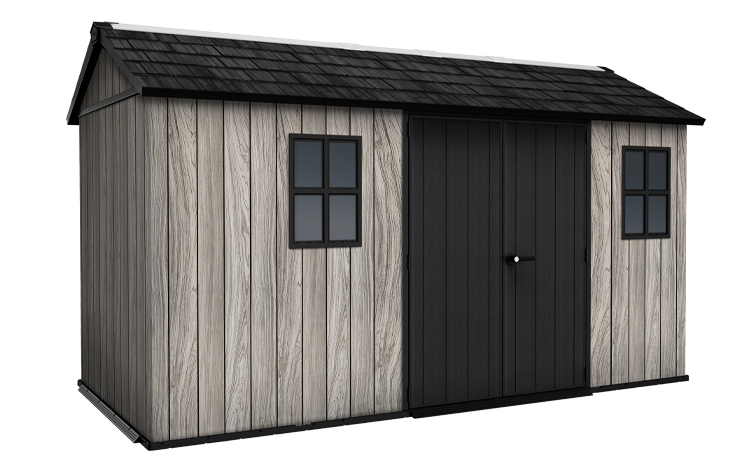 PRE ORDER: OCT. - Keter Apex Shed 7.5x13 - Stormgrey Look (2.3 x 4.0m)