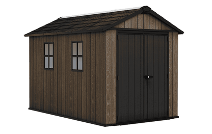 PRE ORDER: OCT. - Keter Apex Shed 7.5x11 - Walnut Look (2.3 x 3.5m)