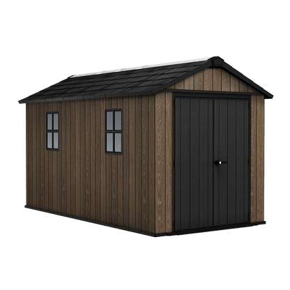 PRE ORDER: OCT. - Keter Apex Shed 7.5x13 - Walnut Look (2.3 x 4.0m)