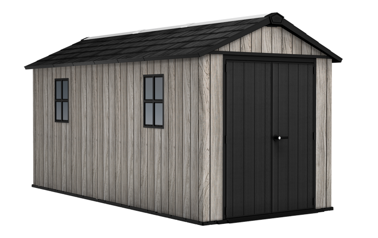 PRE ORDER: OCT. - Keter Apex Shed 7.5x15 - Stormgrey Look (2.3 x 4.6m)