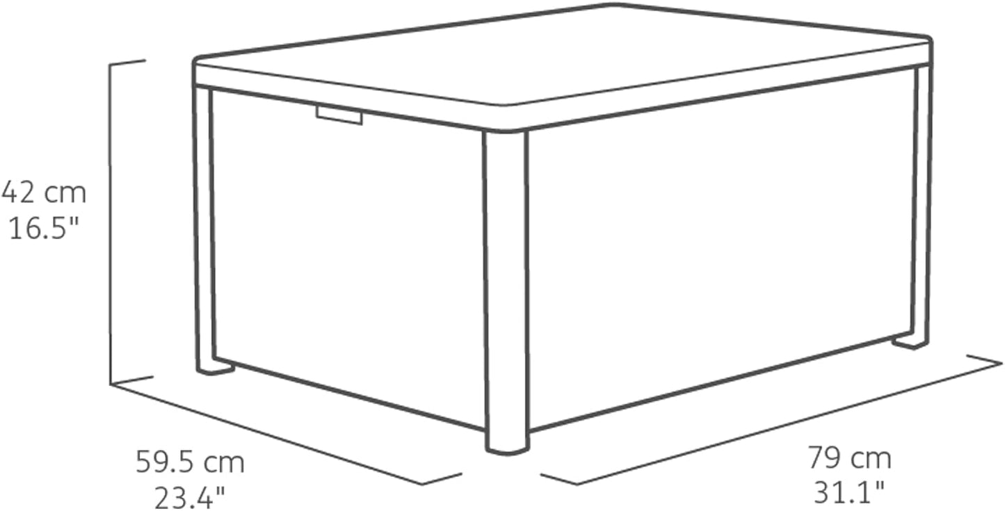 Keter Arica Storage Table - Graphite