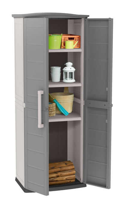 Keter Boston Tall Outdoor Storage Cabinet - Light Grey