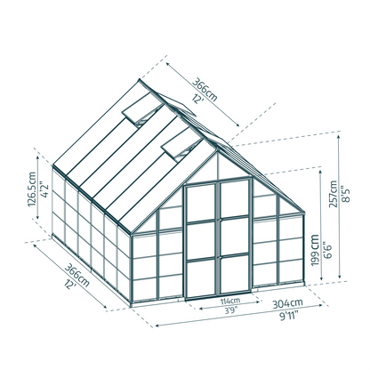 PRE ORDER MAY - 10' x 12' Balance Greenhouse