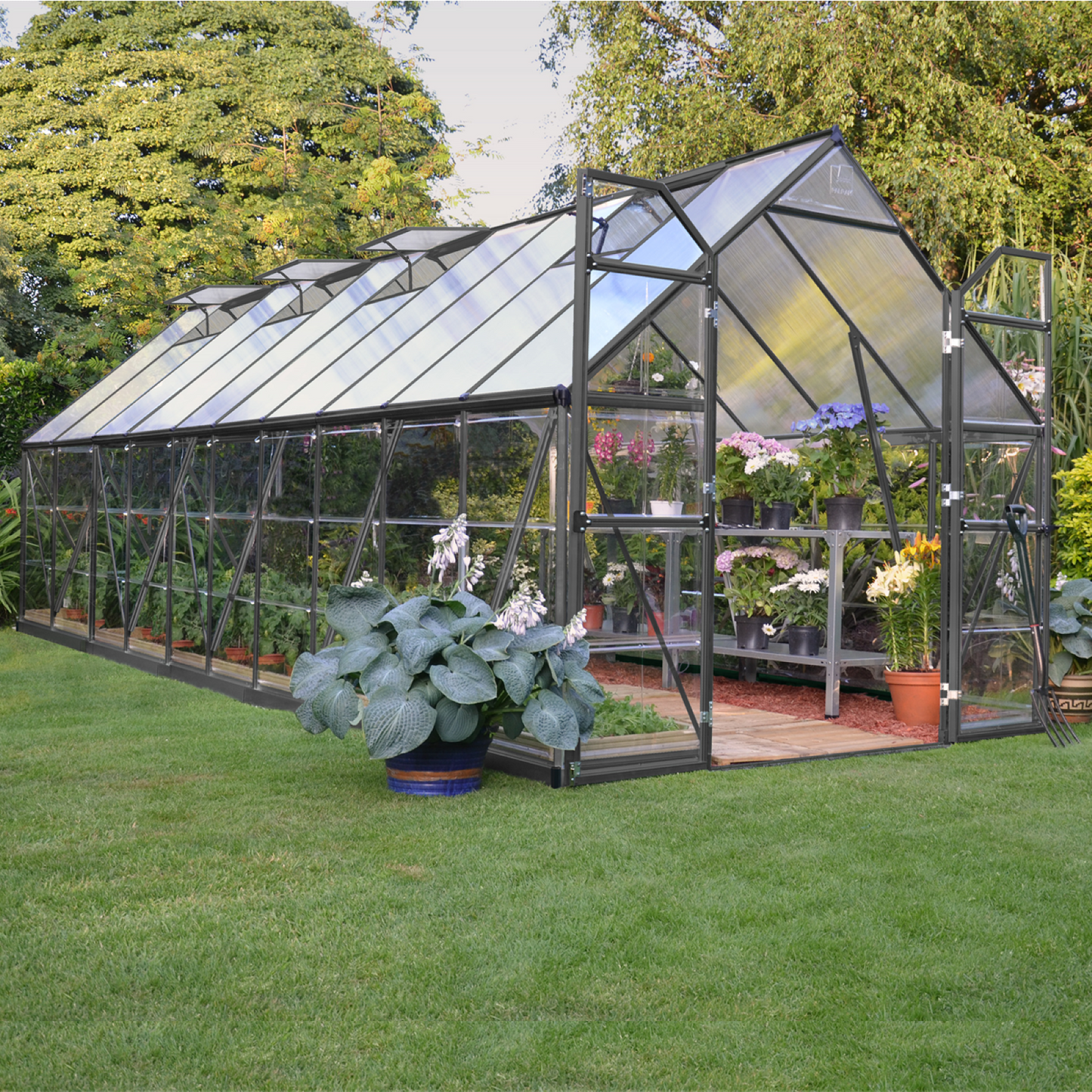 PRE ORDER MAY - 8' x 20' Balance Greenhouse - Grey Frame