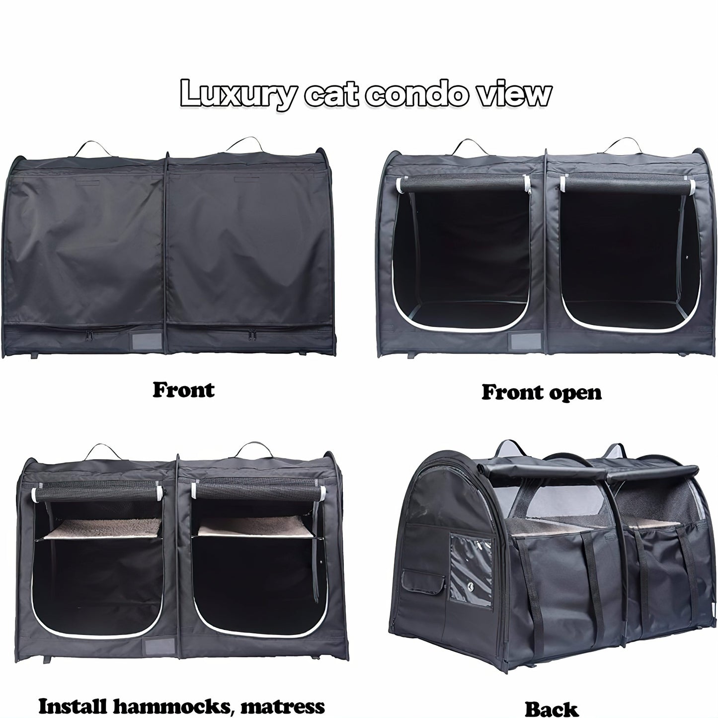 Pop Up House For Small Pets - Black