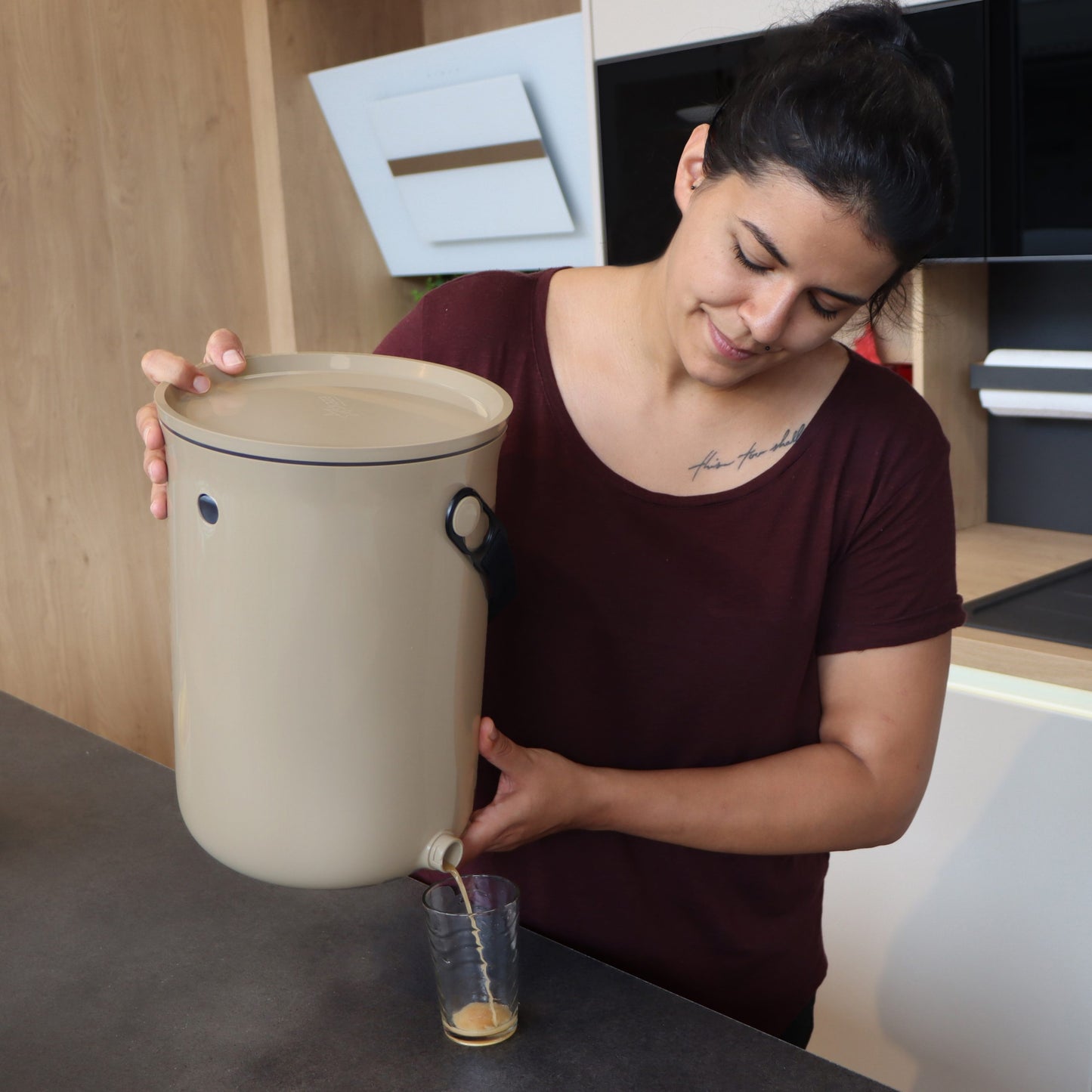 Skaza 9.6L Bokashi Organko 2 Composter - Cappuccino