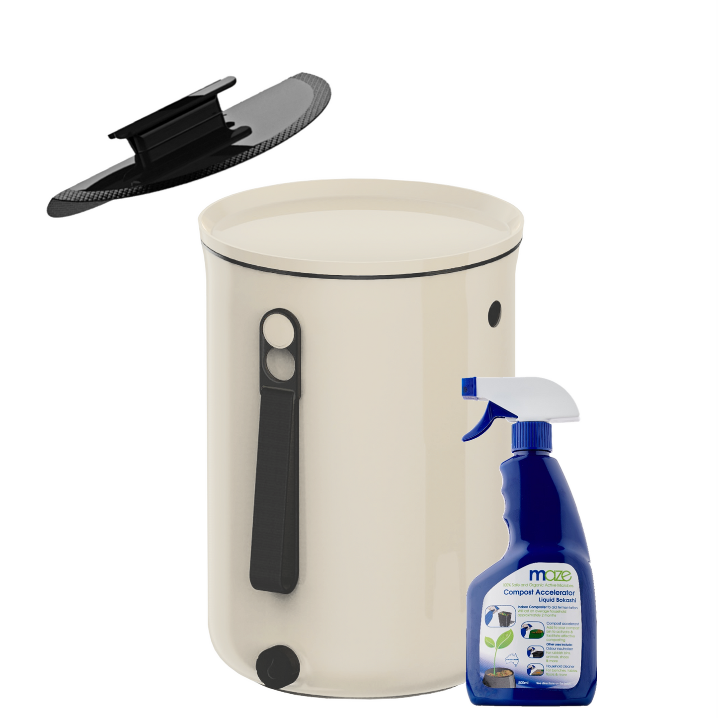 Skaza 9.6L Bokashi Organko 2 Composter - Cream White