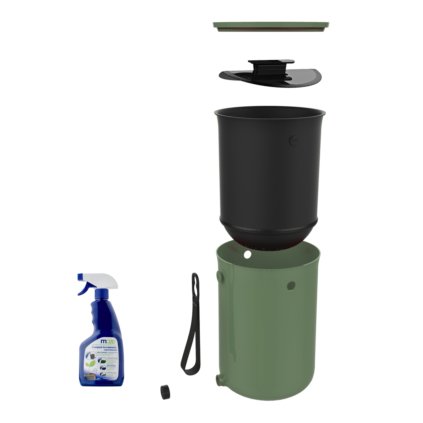 Skaza 9.6L Bokashi Organko 2 Composter - Olive