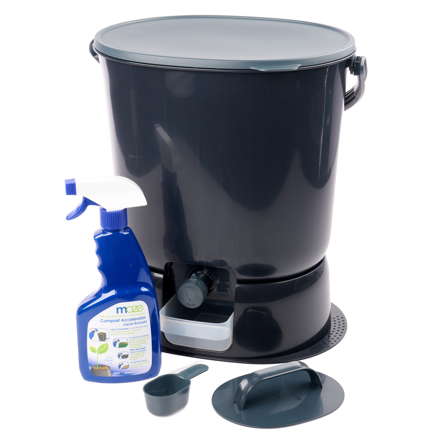 Skaza 15.3L Bokashi Organko Essential with Base - Black