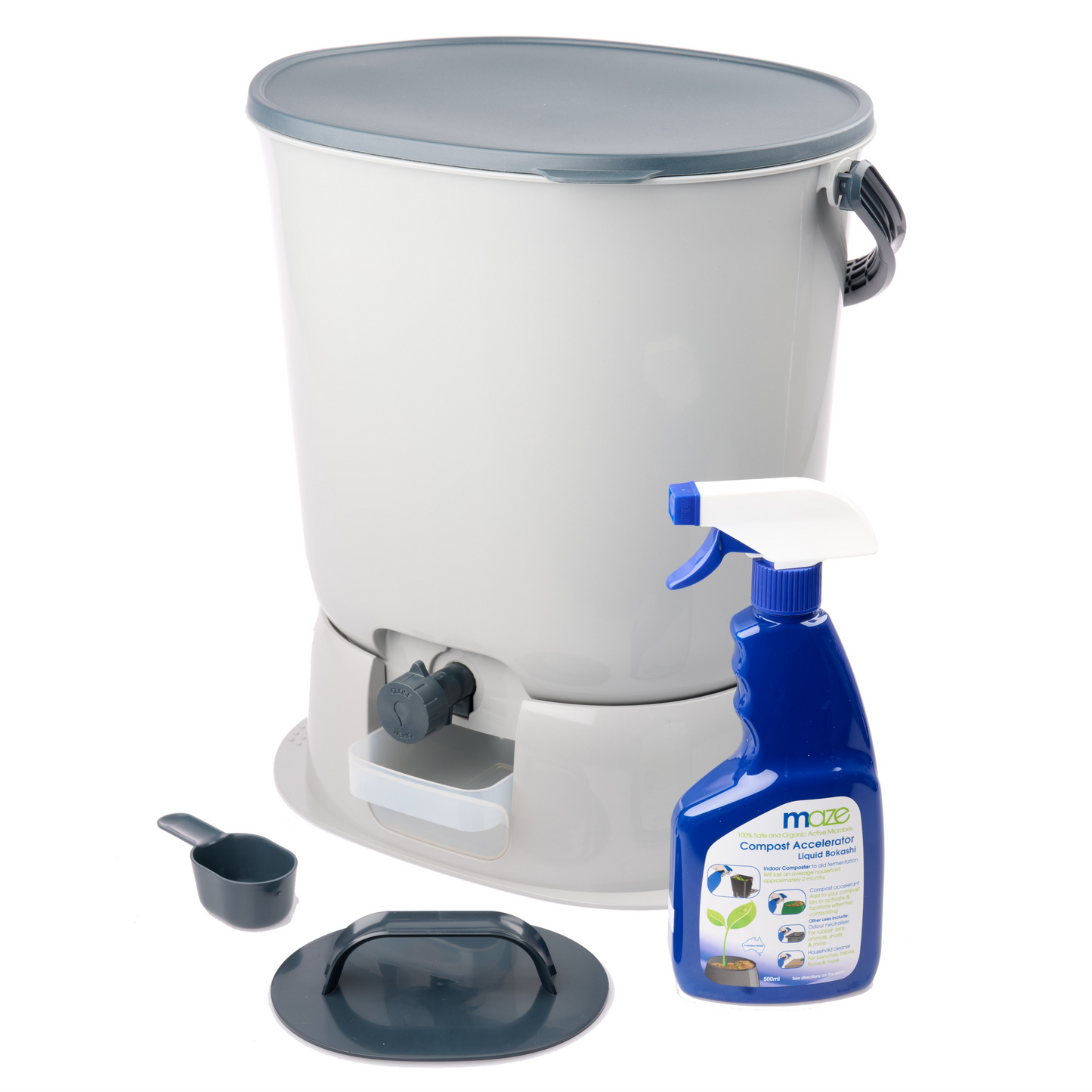 Skaza 15.3L Bokashi Organko Essential with Base - Grey