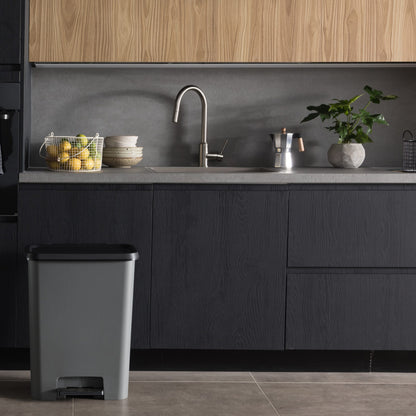 CURVER Compattia Duo Pedal Bin - 2 x 23L - Grey