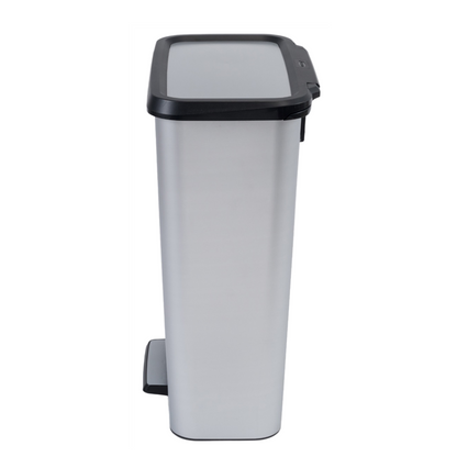 CURVER Compattia Duo Pedal Bin - 2 x 23L -  Steel Look