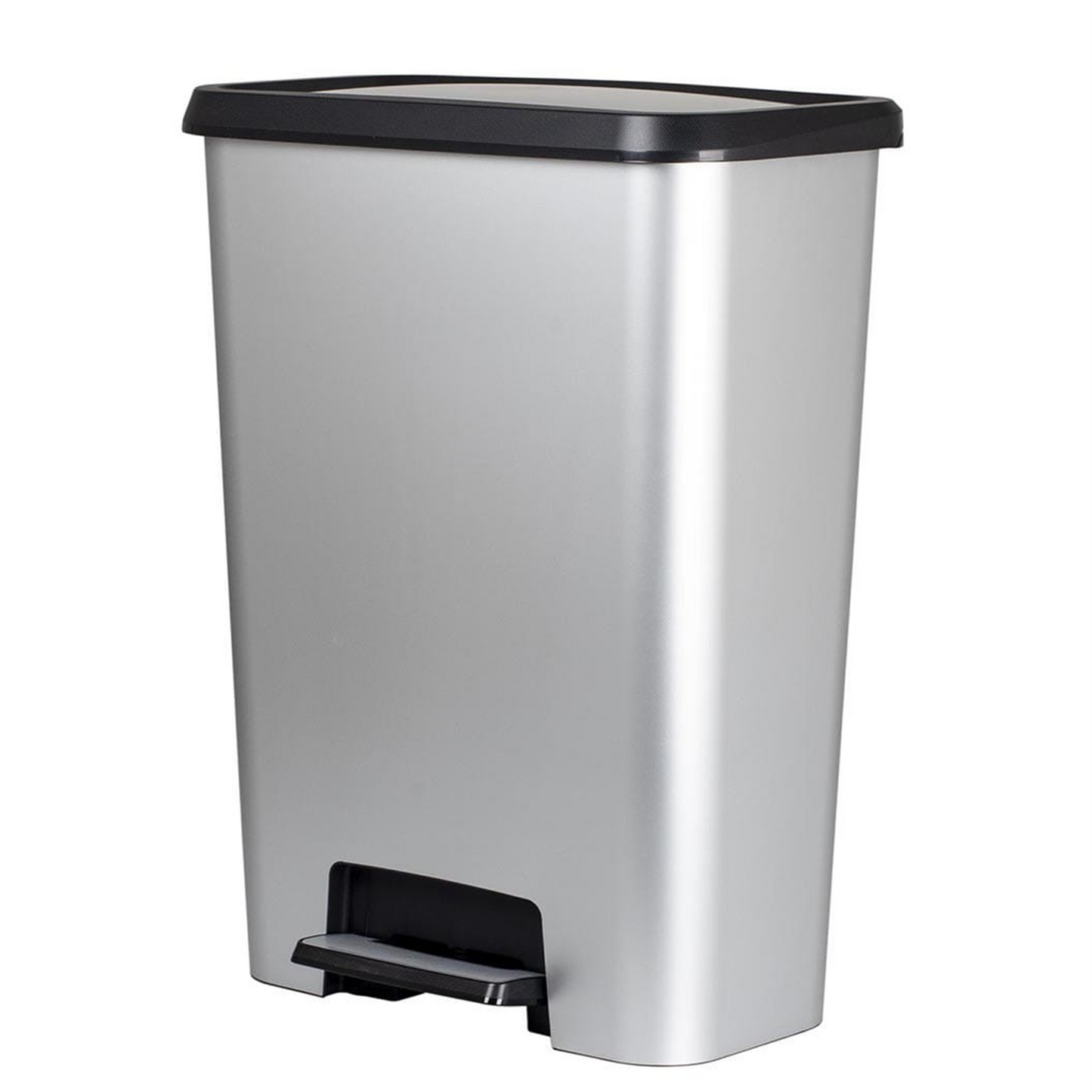 CURVER Compattia Duo Pedal Bin - 2 x 23L -  Steel Look