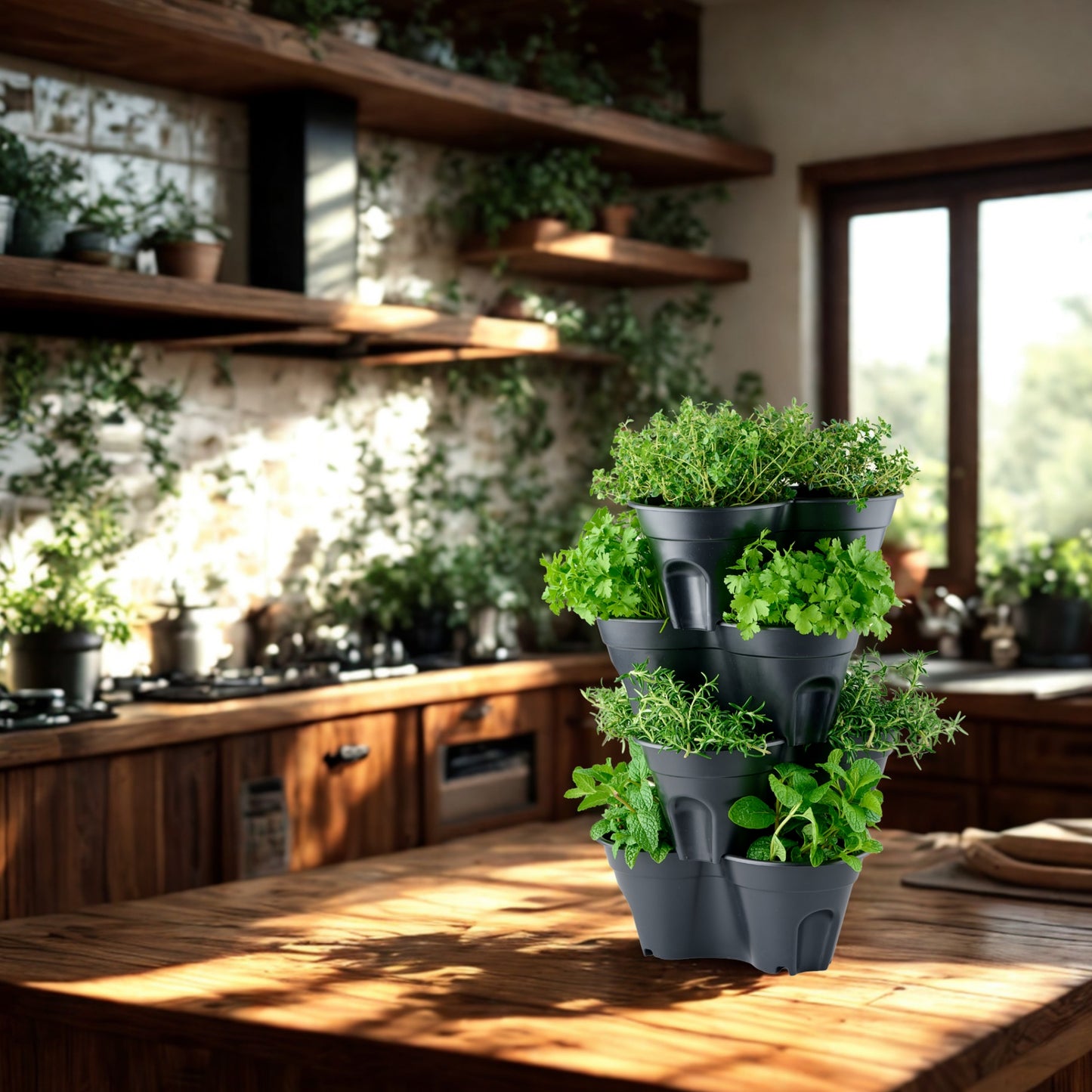 PRE ORDER: DEC. - Compact Stackable Planter 4 Pack - mazeproducts