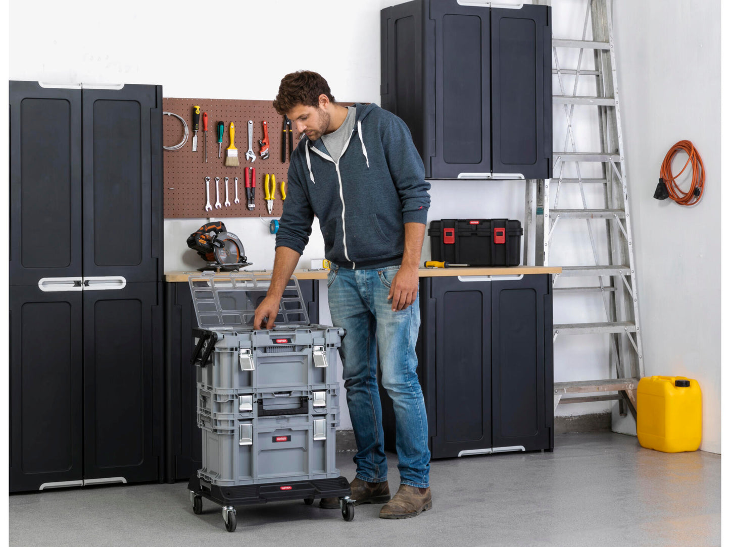 Keter Connect Cantilever Toolbox - Grey