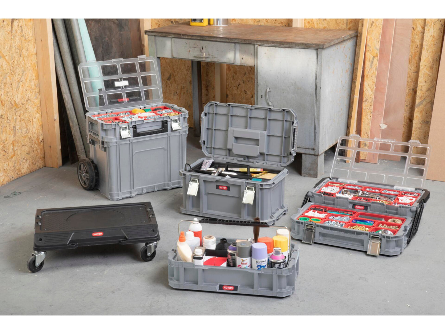 Keter Connect Cantilever Toolbox - Grey