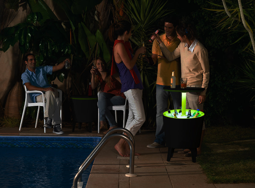 PRE ORDER: NOV. - Keter Illuminated Cool Bar - Graphite/ Lime