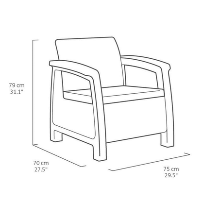 PRE ORDER: OCT. - Keter Corfu Armchair
