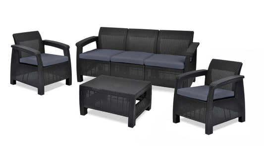 PRE ORDER: OCT. - Keter Corfu 5 Seater Lounge Set