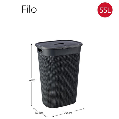 KIS Filo Laundry Hamper - Dark Grey