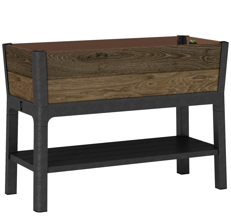 PRE ORDER: NOV. - Keter Signature Elevated Garden Bed - Walnut Look