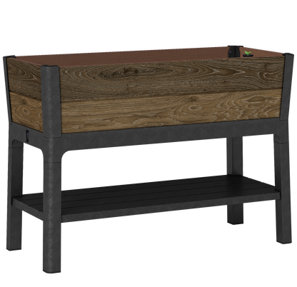PRE ORDER: NOV. - Keter Signature Elevated Garden Bed - Walnut Look