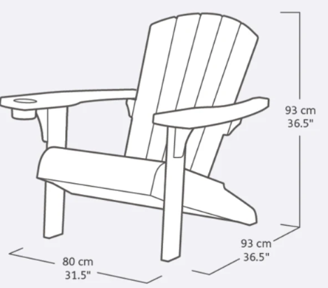 PRE ORDER: SEP. - Keter Alpine Adirondack Chair - Graphite - 2 PACK