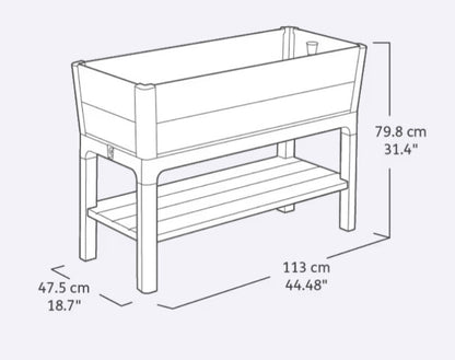 PRE ORDER: NOV. - Keter Signature Elevated Garden Bed - Walnut Look