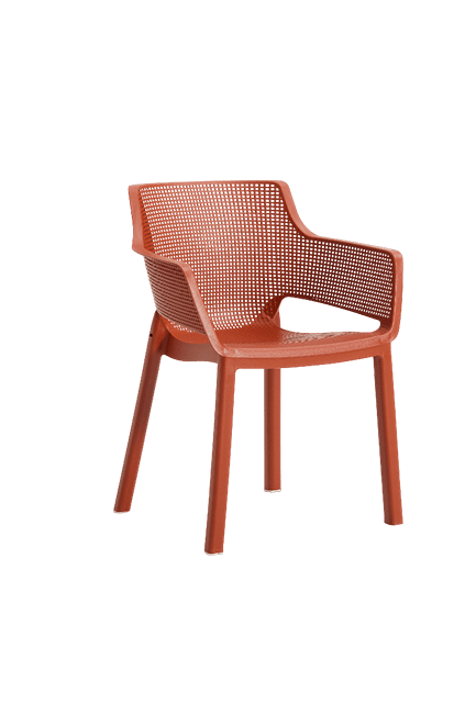 Keter Elisa Dining Chair: Terracotta - 6 PACK