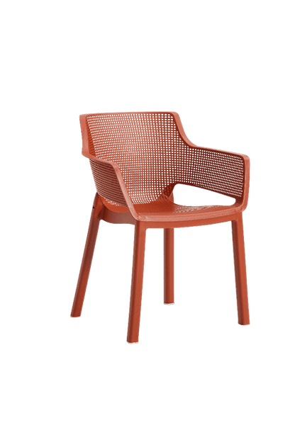 Keter Elisa Dining Chair: Terracotta - 6 PACK