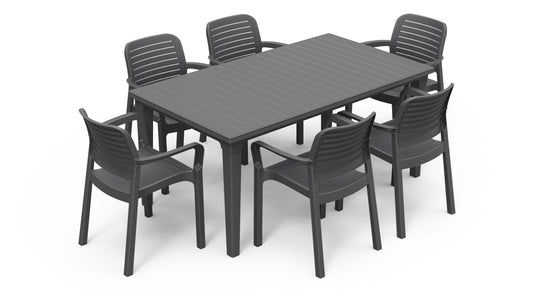 Keter Futura Chloe Dining Set- Graphite