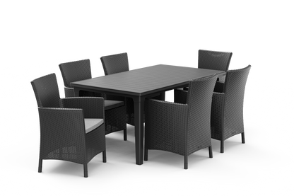 Keter Futura Iowa Dining Set - Graphite