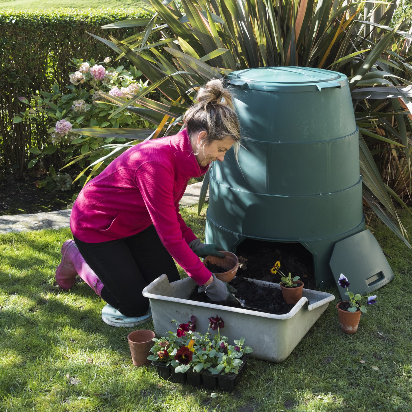 330L Green Johanna Compost Bin