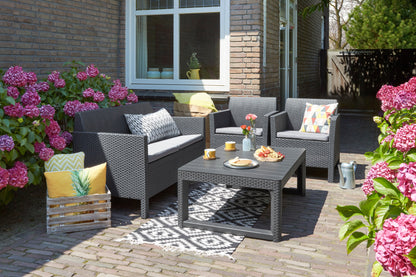 Keter Orlando Outdoor Lounge Set with Adjustable Coffee Table