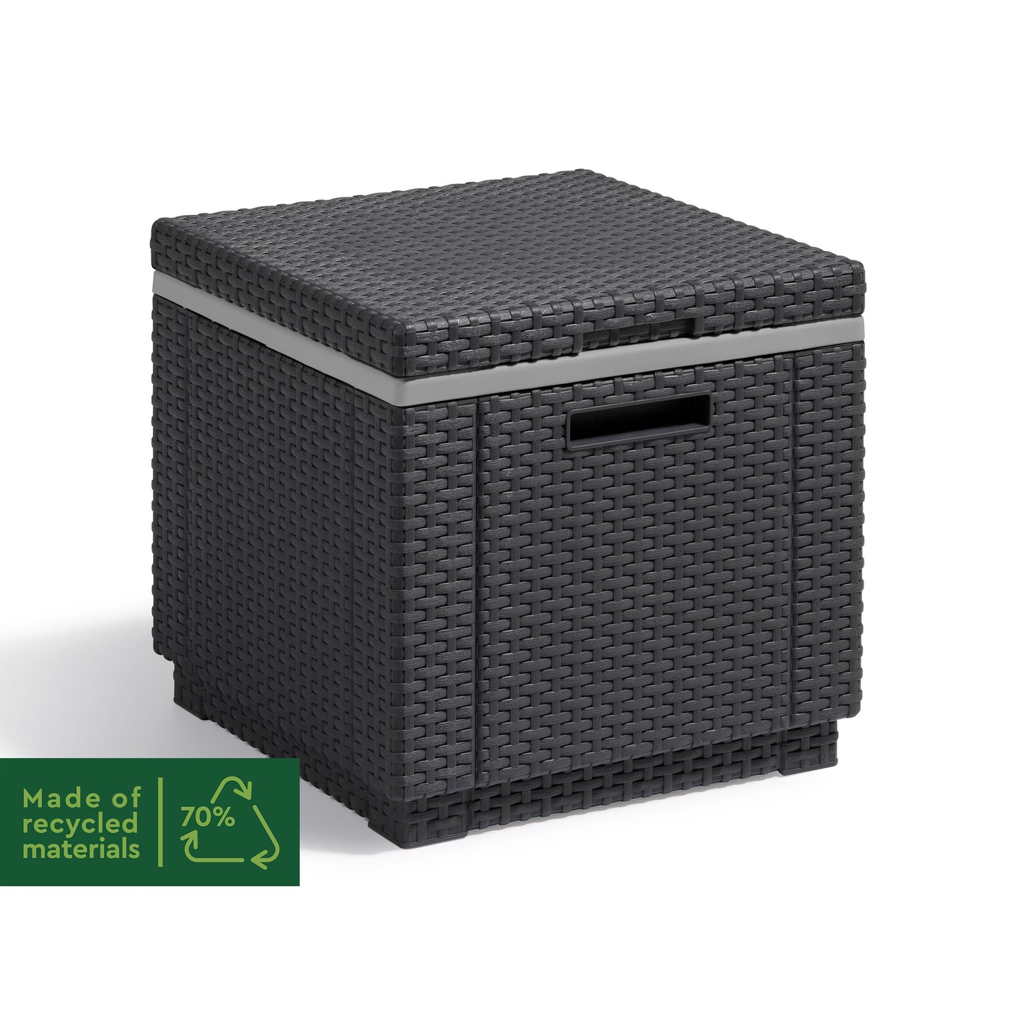Keter Ice Cube Cooler - Side Table  - Graphite/White