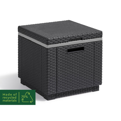 Keter Ice Cube Cooler - Side Table  - Graphite/White