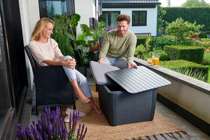 Keter Luzon Plus - 101L Outdoor Storage Table / Seat