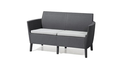 Keter Salemo Lounge Set With Storage Table - GRAPHITE