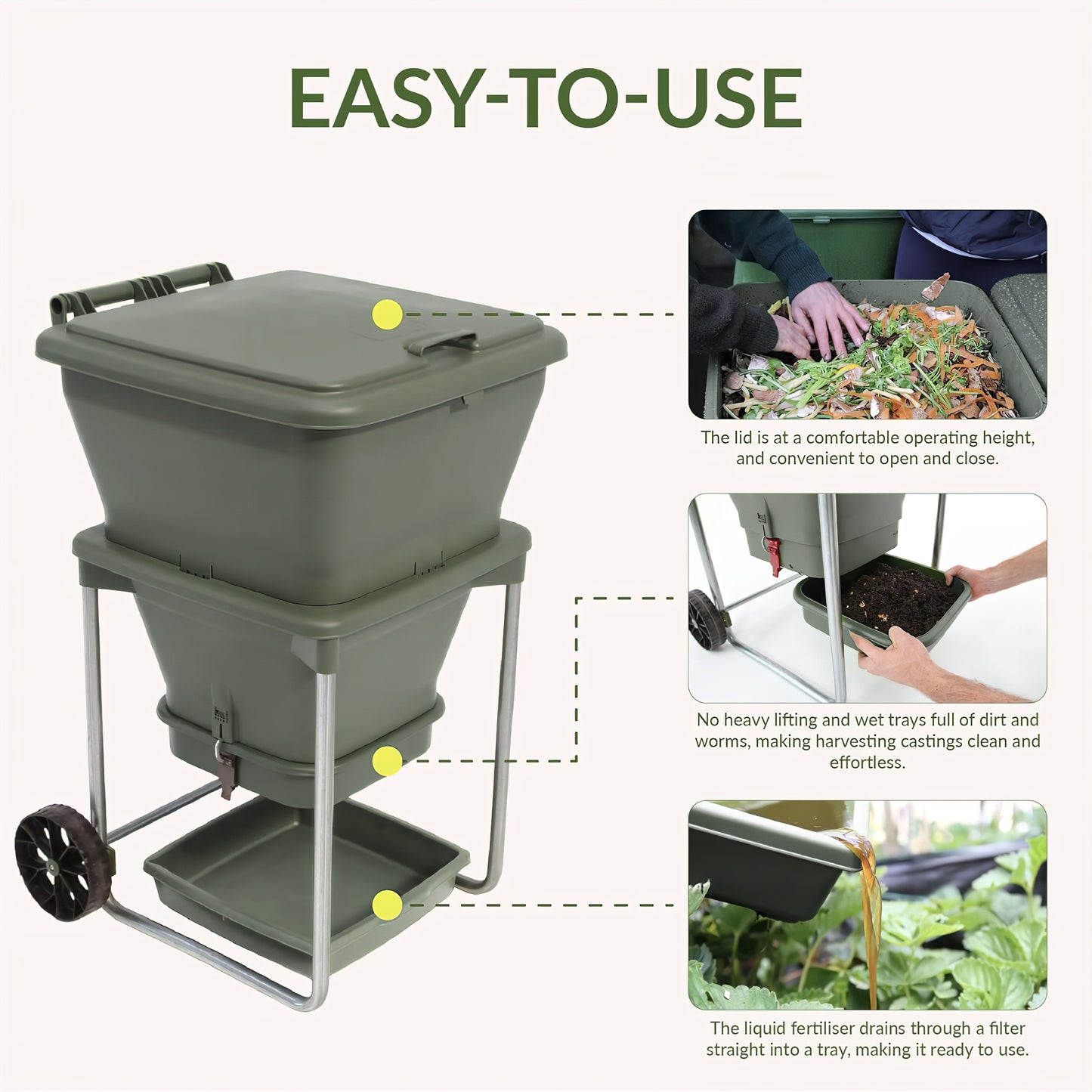 PRE ORDER OCT. - Hungry Bin Worm Farm With 2000 Worms