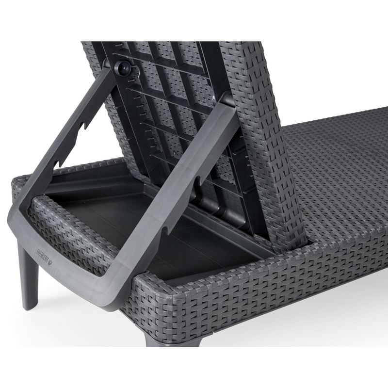 PRE ORDER: SEP. - Keter Jaipur Outdoor Sun Lounger with Cushion