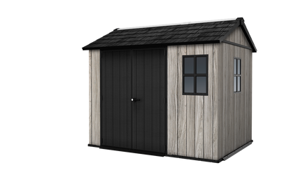 PRE ORDER: OCT. - Keter Apex Shed 7.5x9 - Stormgrey Look (2.3 x 2.9m)